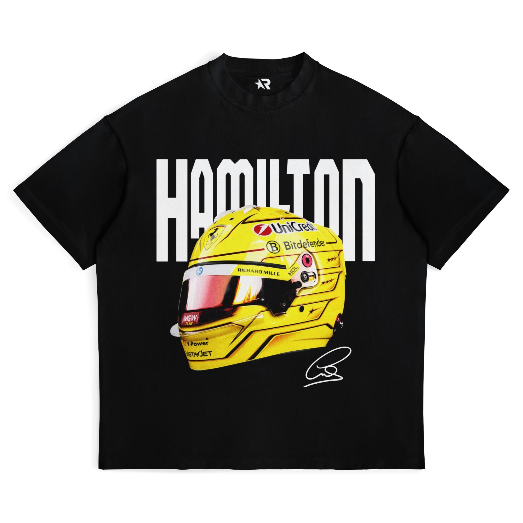 Hamilton Big Helmet Tee - Motorsport Merch - F1 Apparel - Clothing
