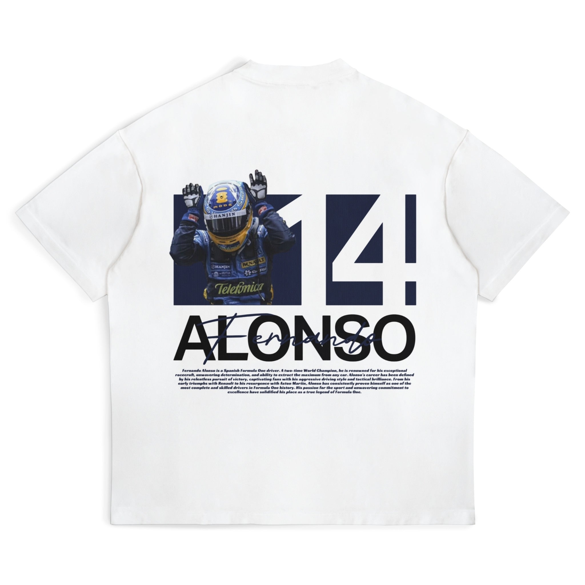 Alonso Pose Tee - Motorsport Merch - F1 Apparel - Clothing