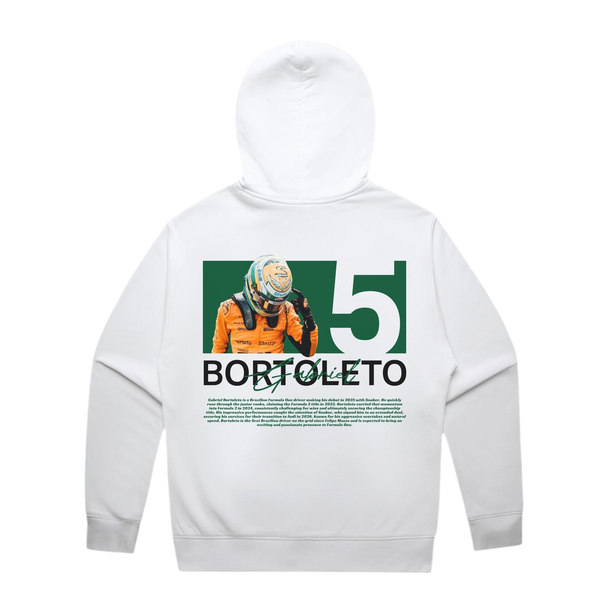 Bortoleto Graphic Hoodie - Motorsport Merch - F1 Apparel - Clothing
