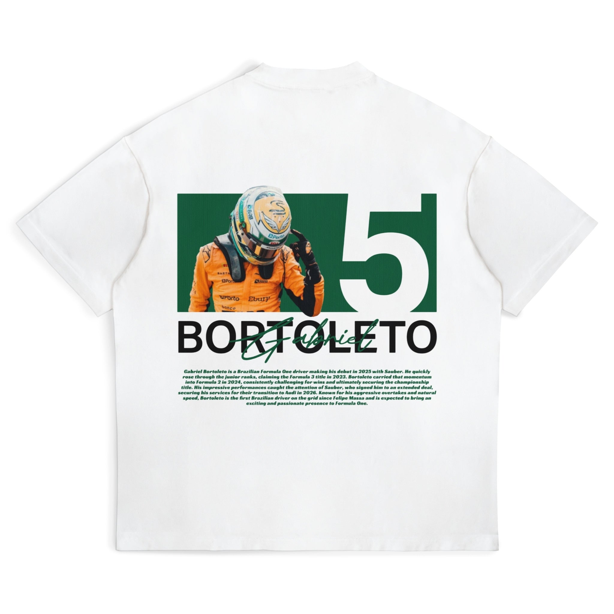 Bortoleto Graphic Tee - Motorsport Merch - F1 Apparel - Clothing
