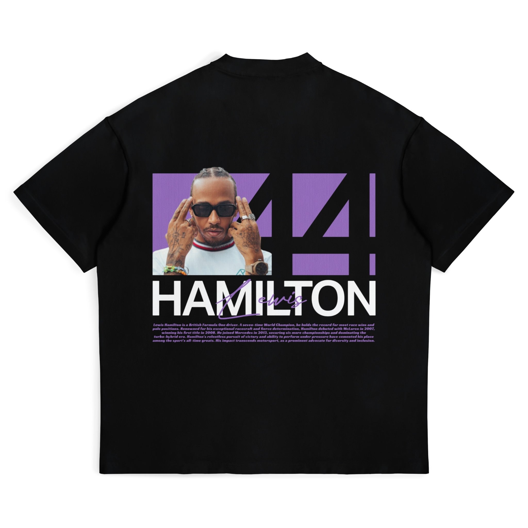 Hamilton Purple Edition Tee - Motorsport Merch - F1 Apparel - Clothing