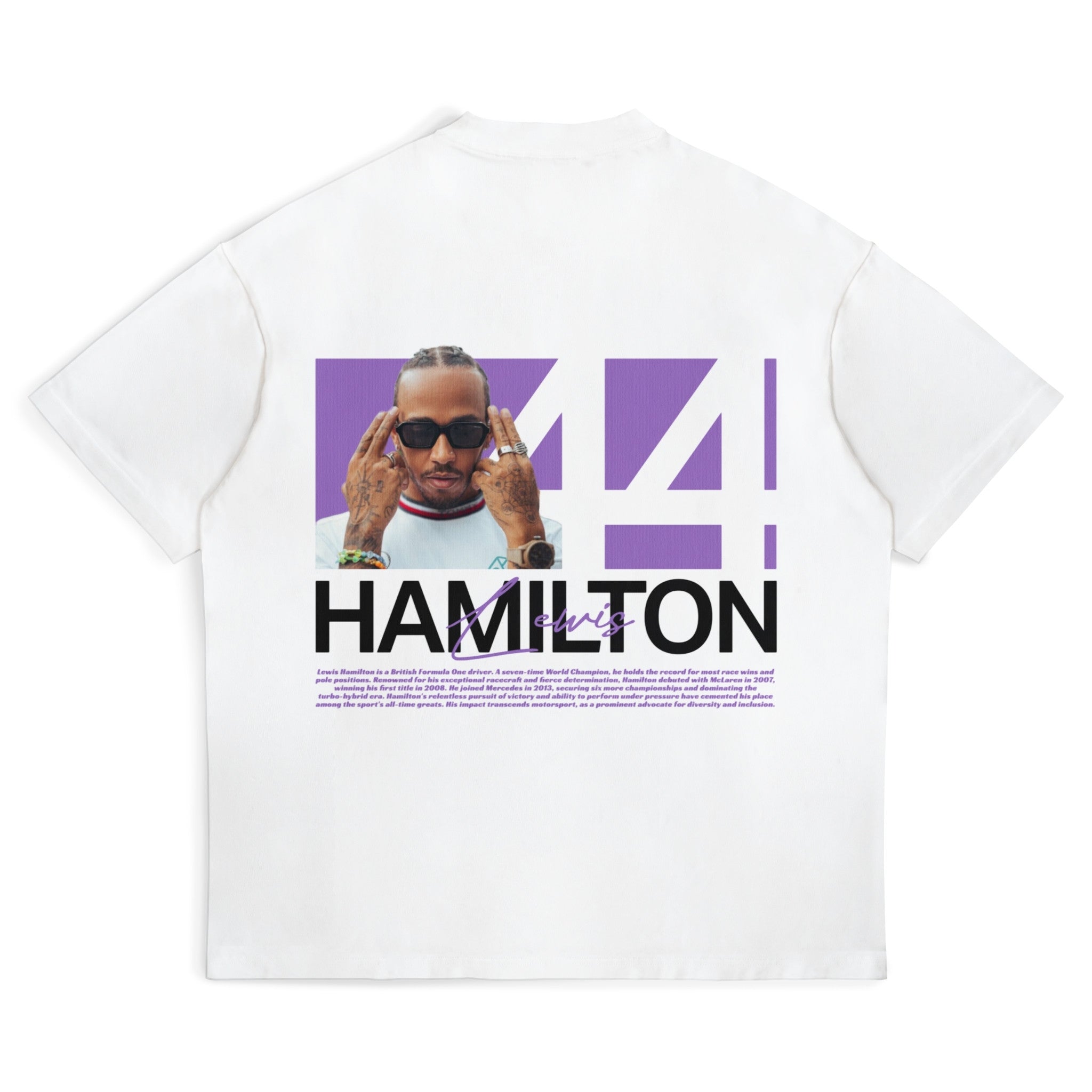 Hamilton Purple Edition Tee - Motorsport Merch - F1 Apparel - Clothing