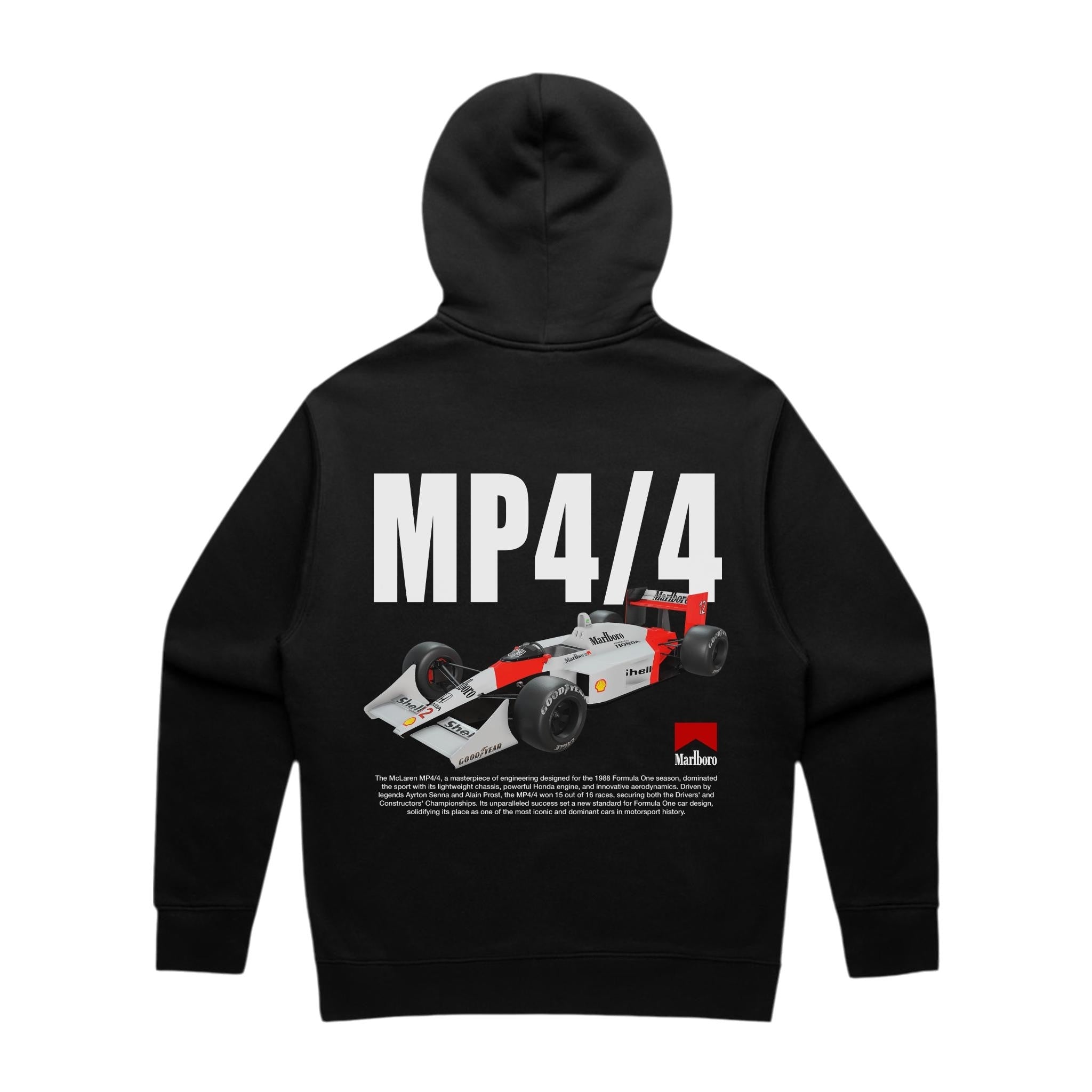 MP4/4 Graphic Hoodie - Motorsport Merch - F1 Apparel - Clothing