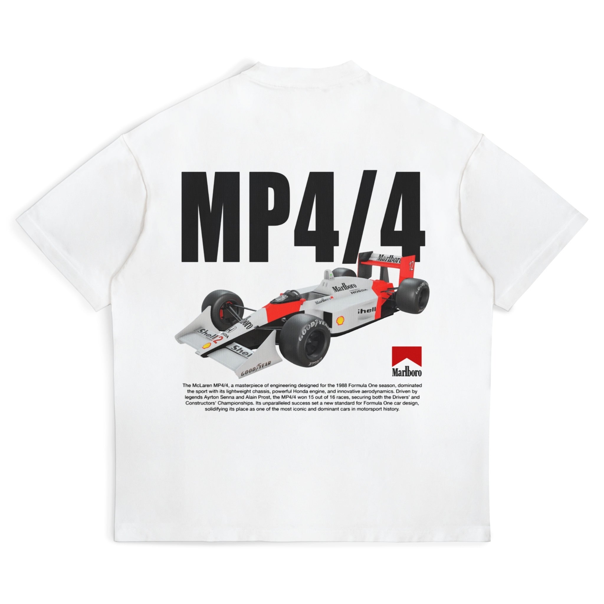 MP4/4 Graphic Tee - Motorsport Merch - F1 Apparel - Clothing