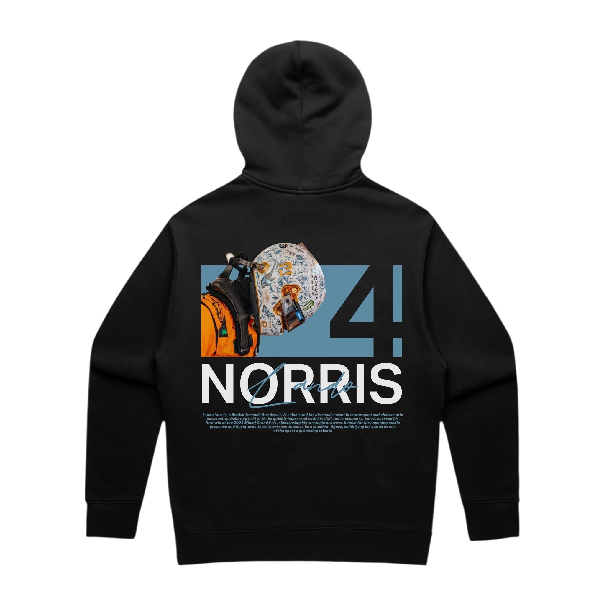 Norris White Helmet Hoodie - Motorsport Merch - F1 Apparel - Clothing