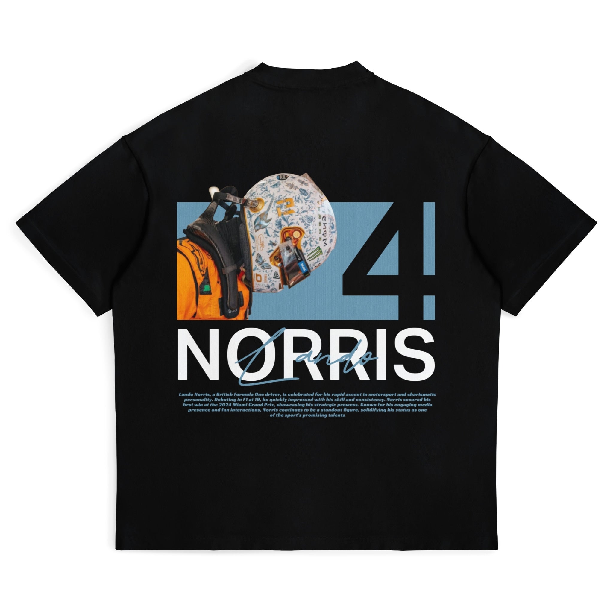 Norris White Helmet Tee - Motorsport Merch - F1 Apparel - Clothing