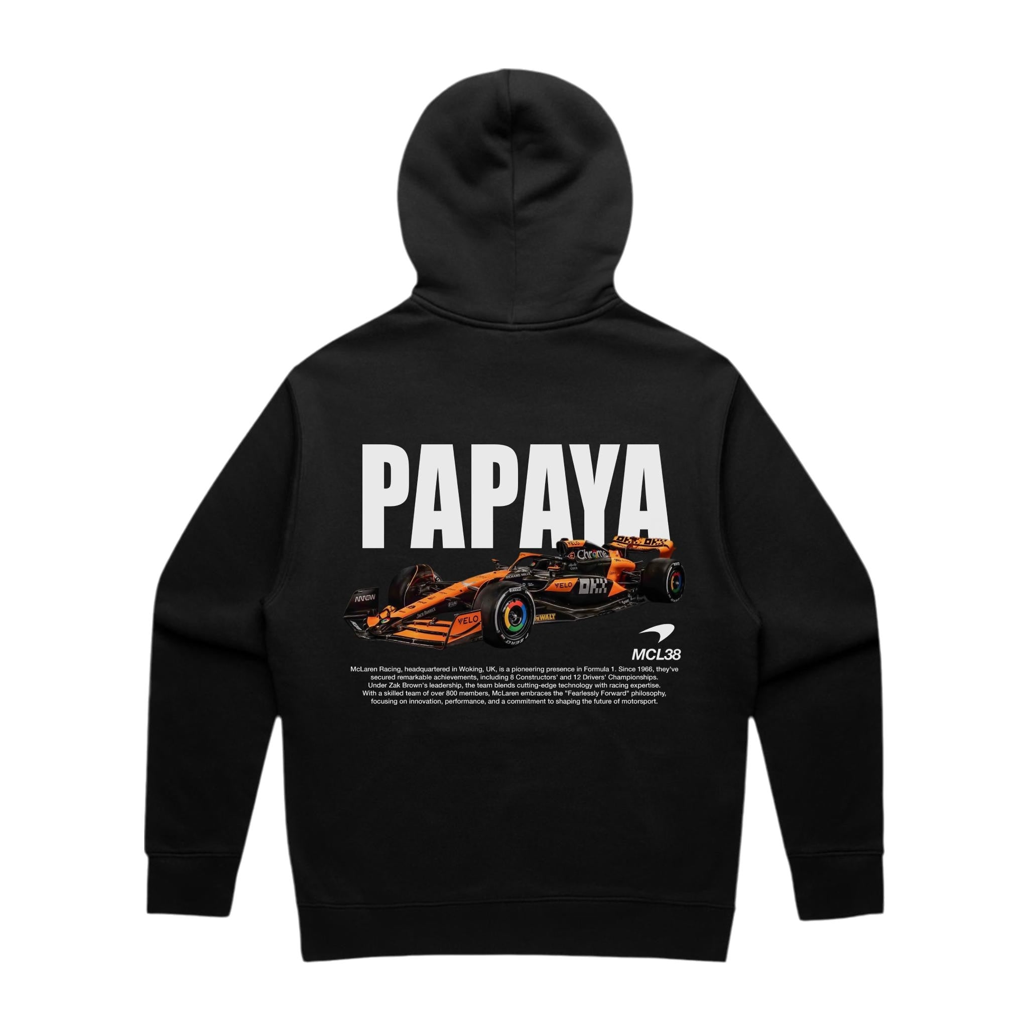 Papaya Graphic Hoodie - Motorsport Merch - F1 Apparel - Clothing