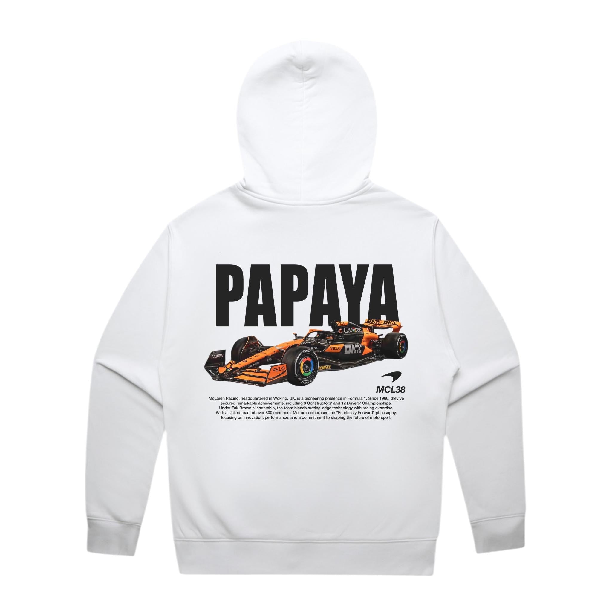 Papaya Graphic Hoodie - Motorsport Merch - F1 Apparel - Clothing