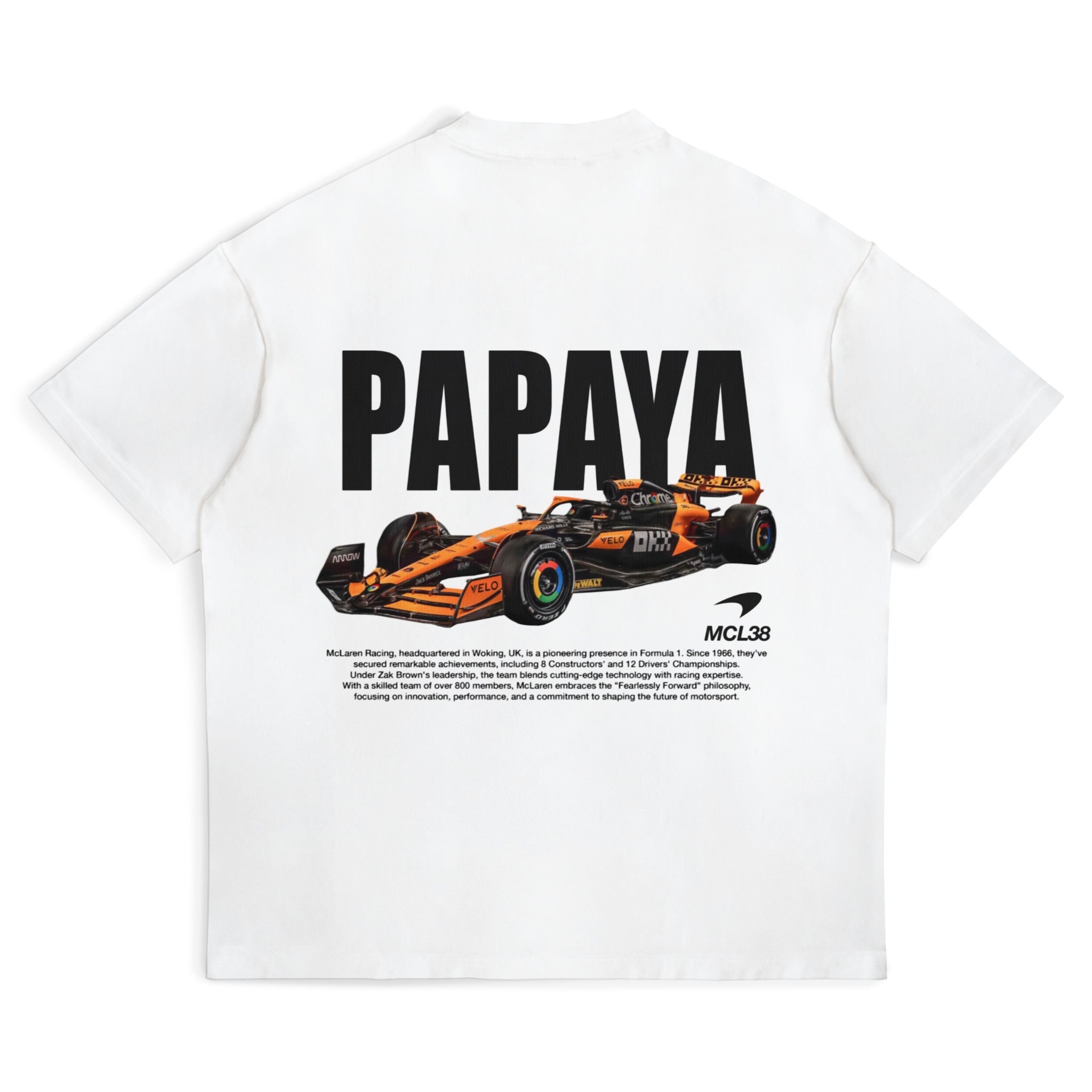 Papaya Graphic Tee - Motorsport Merch - F1 Apparel - Clothing