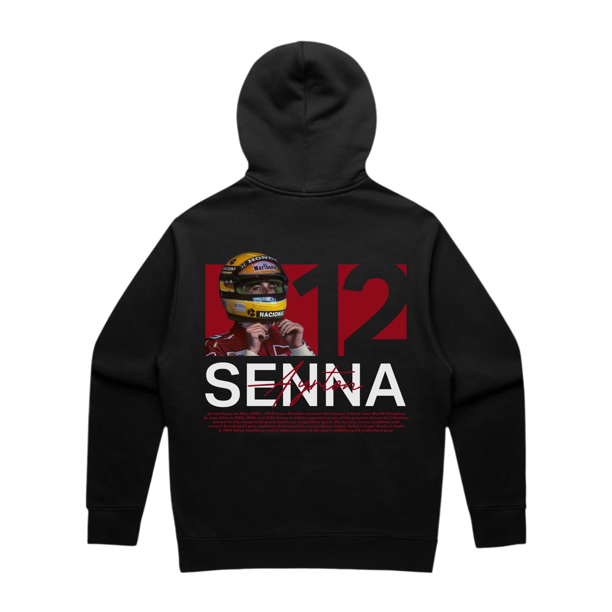 Senna Graphic Hoodie - Motorsport Merch - F1 Apparel - Clothing