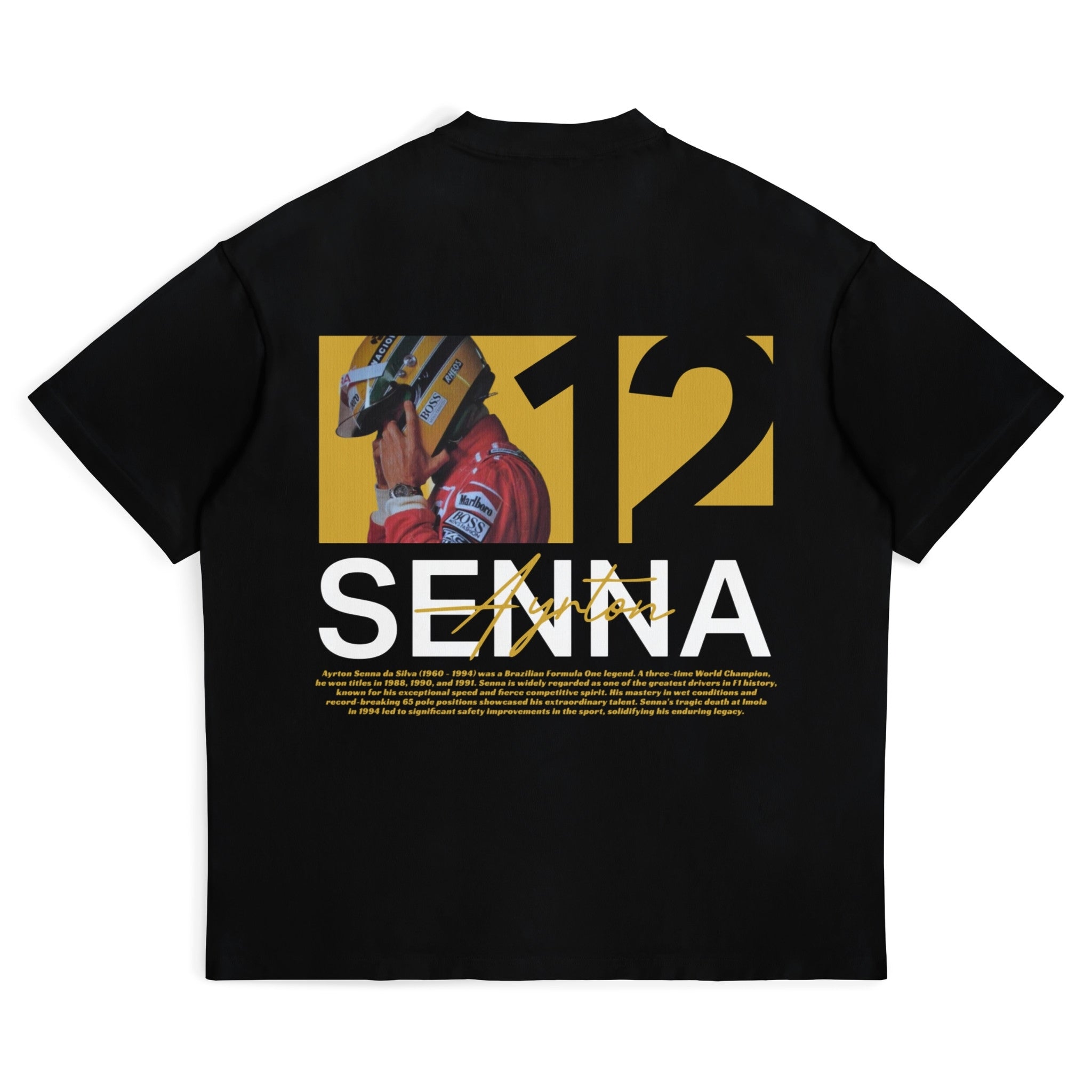 Senna Yellow Edition Tee - Motorsport Merch - F1 Apparel - Clothing