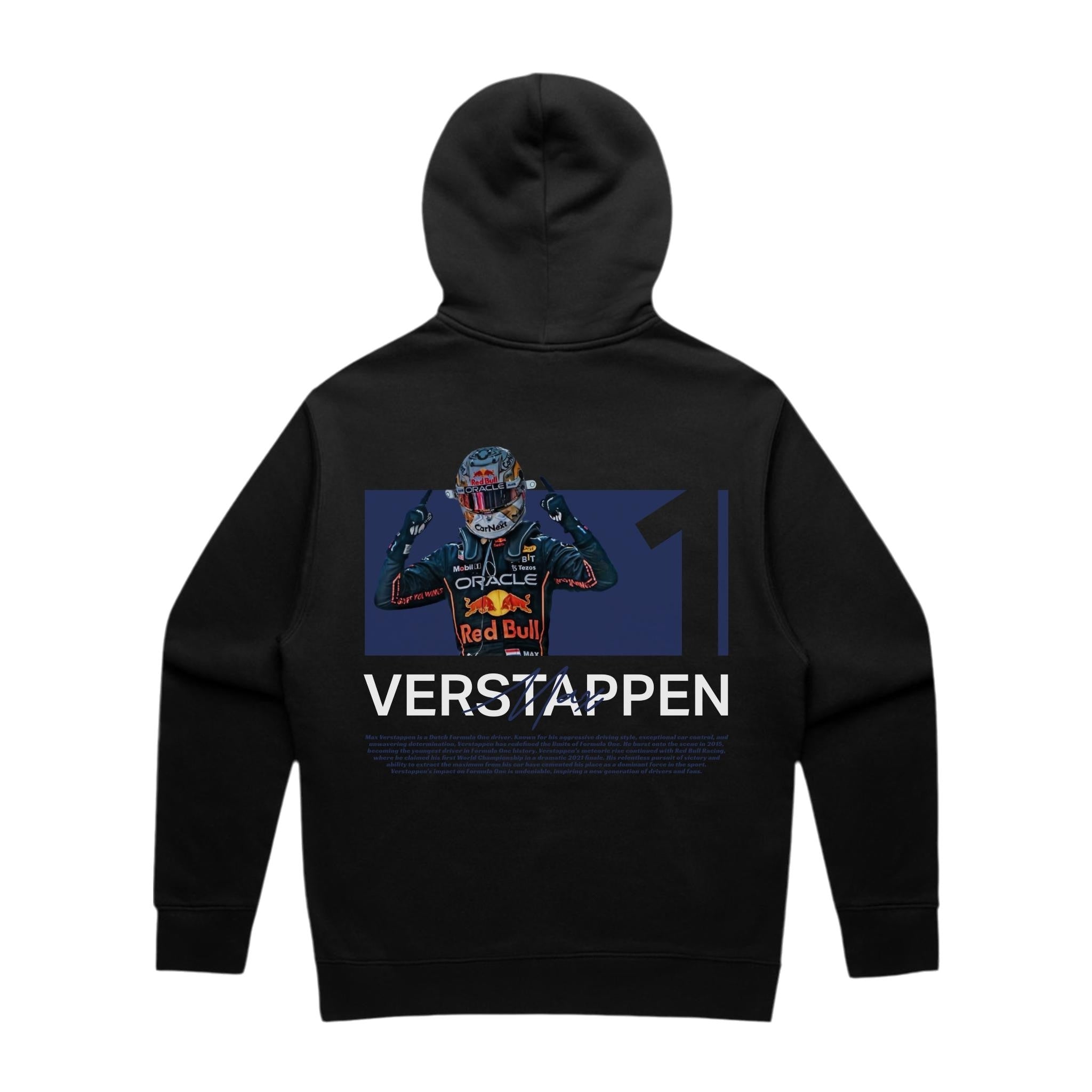 Verstappen White Helmet Hoodie - Motorsport Merch - F1 Apparel - Clothing
