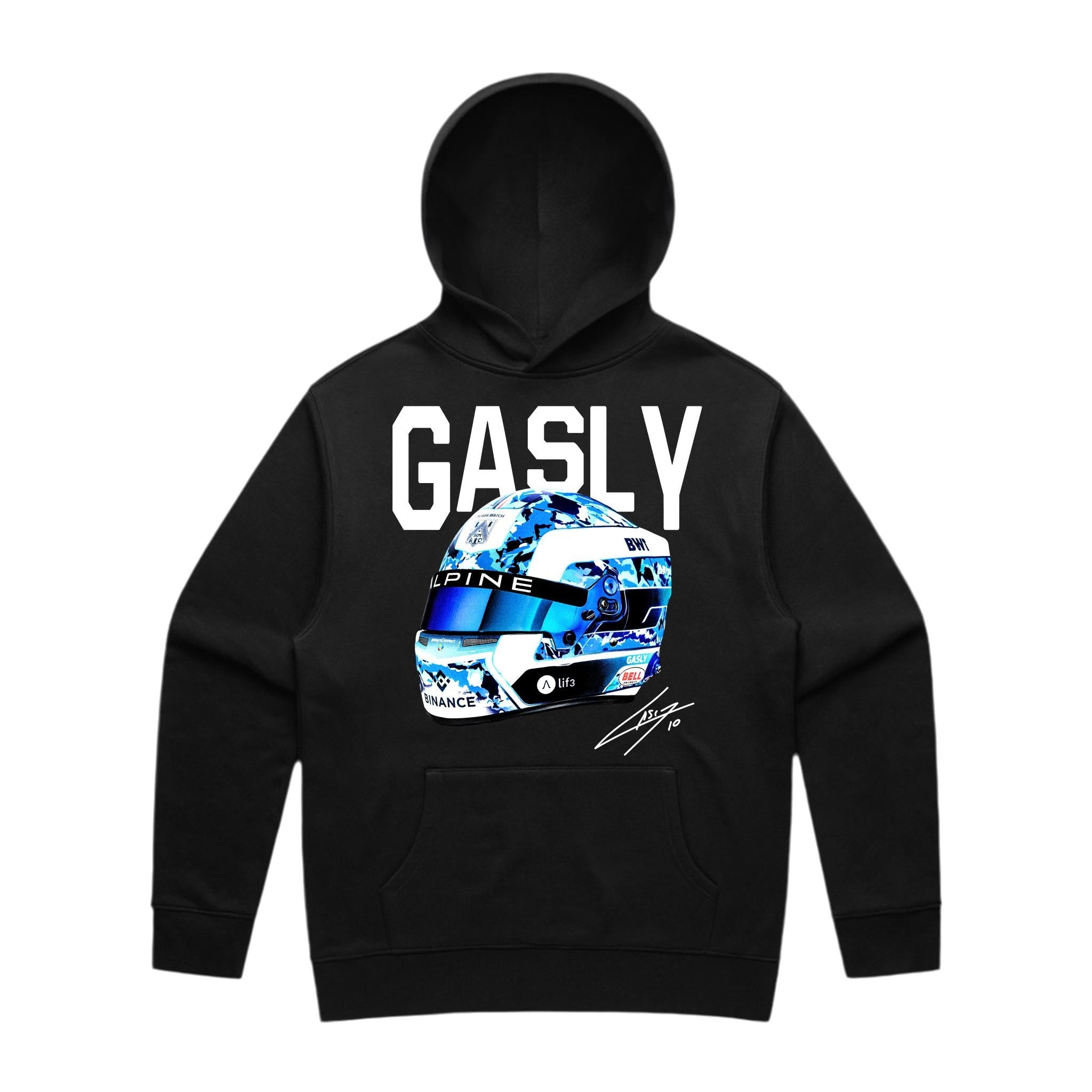 Gasly Big Helmet Hoodie - Motorsport Merch - F1 Apparel - Clothing