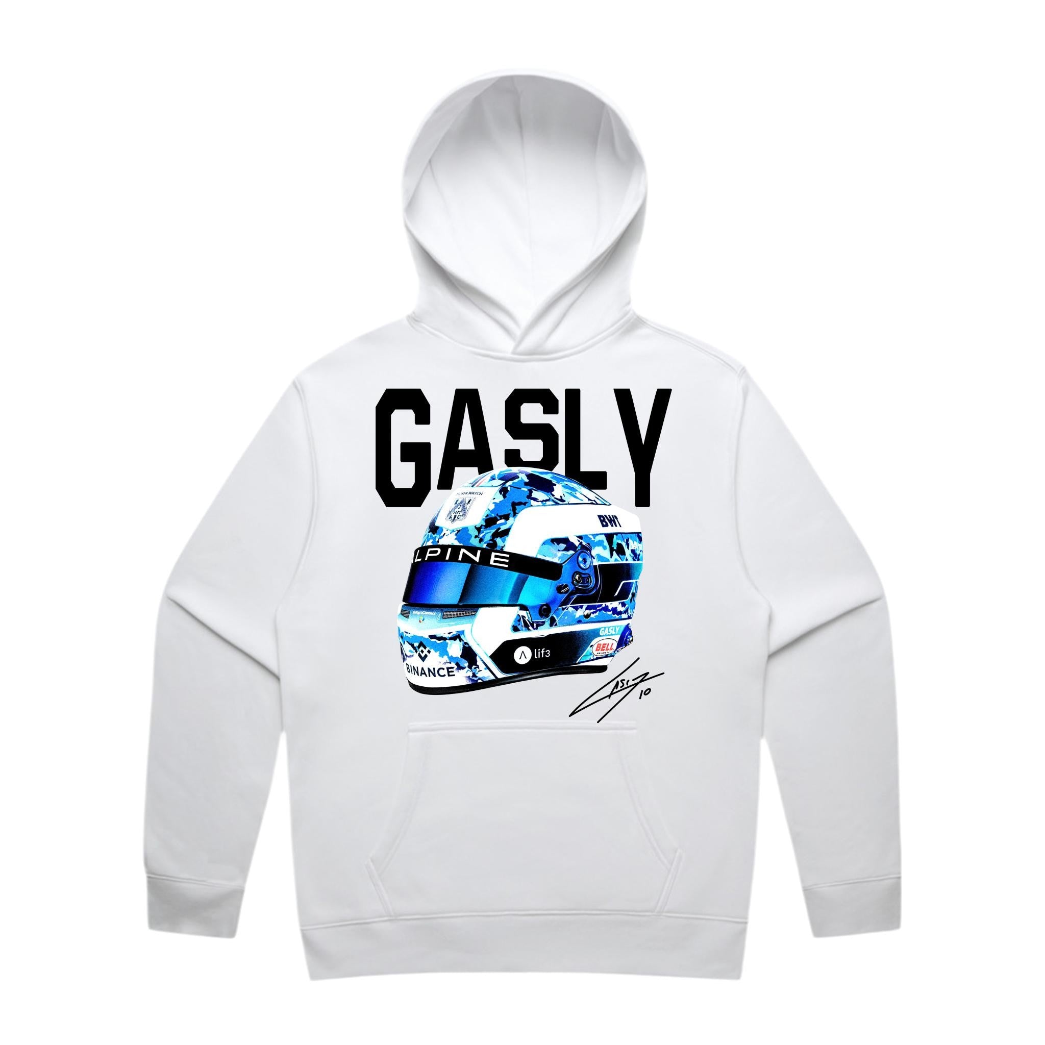 Gasly Big Helmet Hoodie - Motorsport Merch - F1 Apparel - Clothing