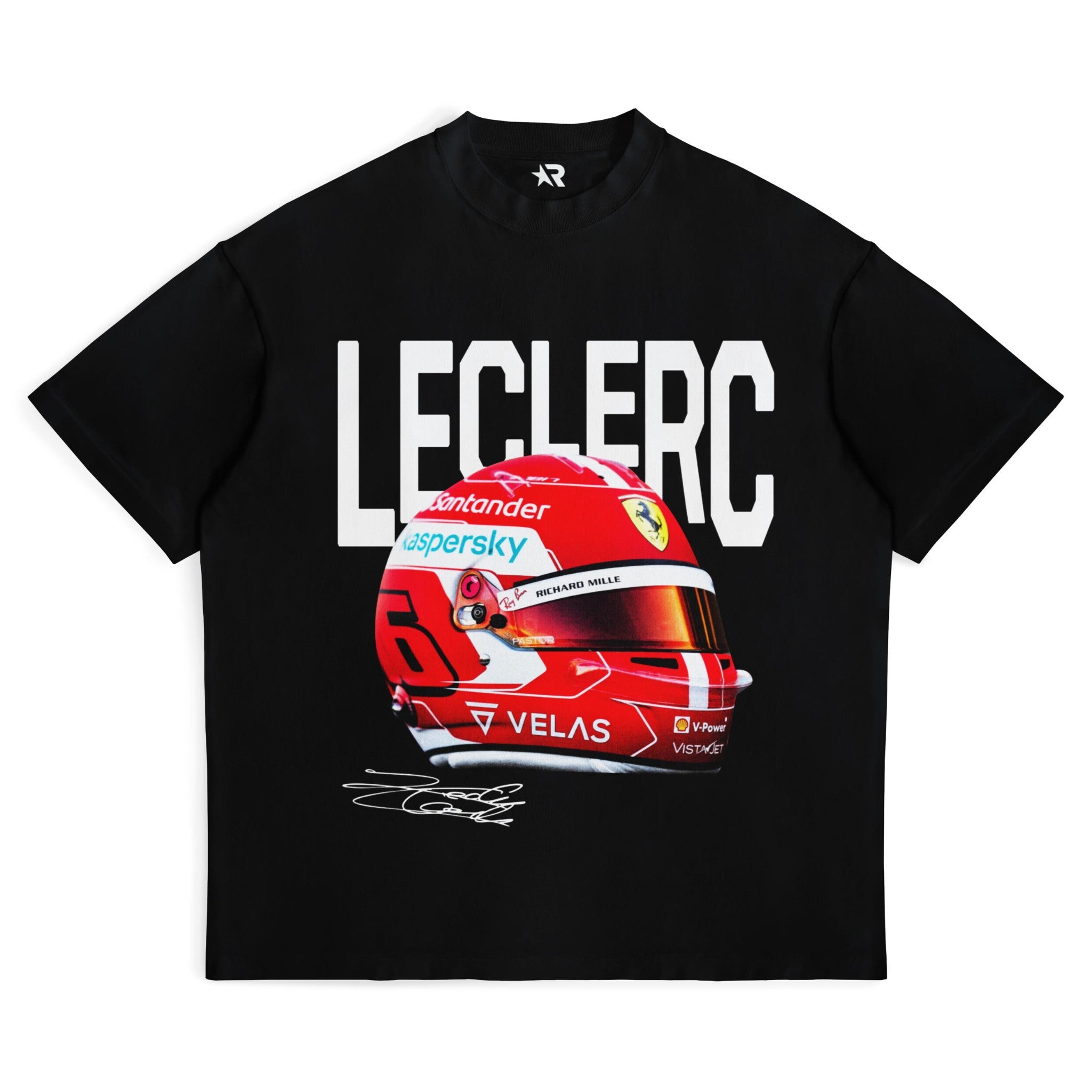 Leclerc Big Helmet Tee - Motorsport Merch - F1 Apparel - Clothing