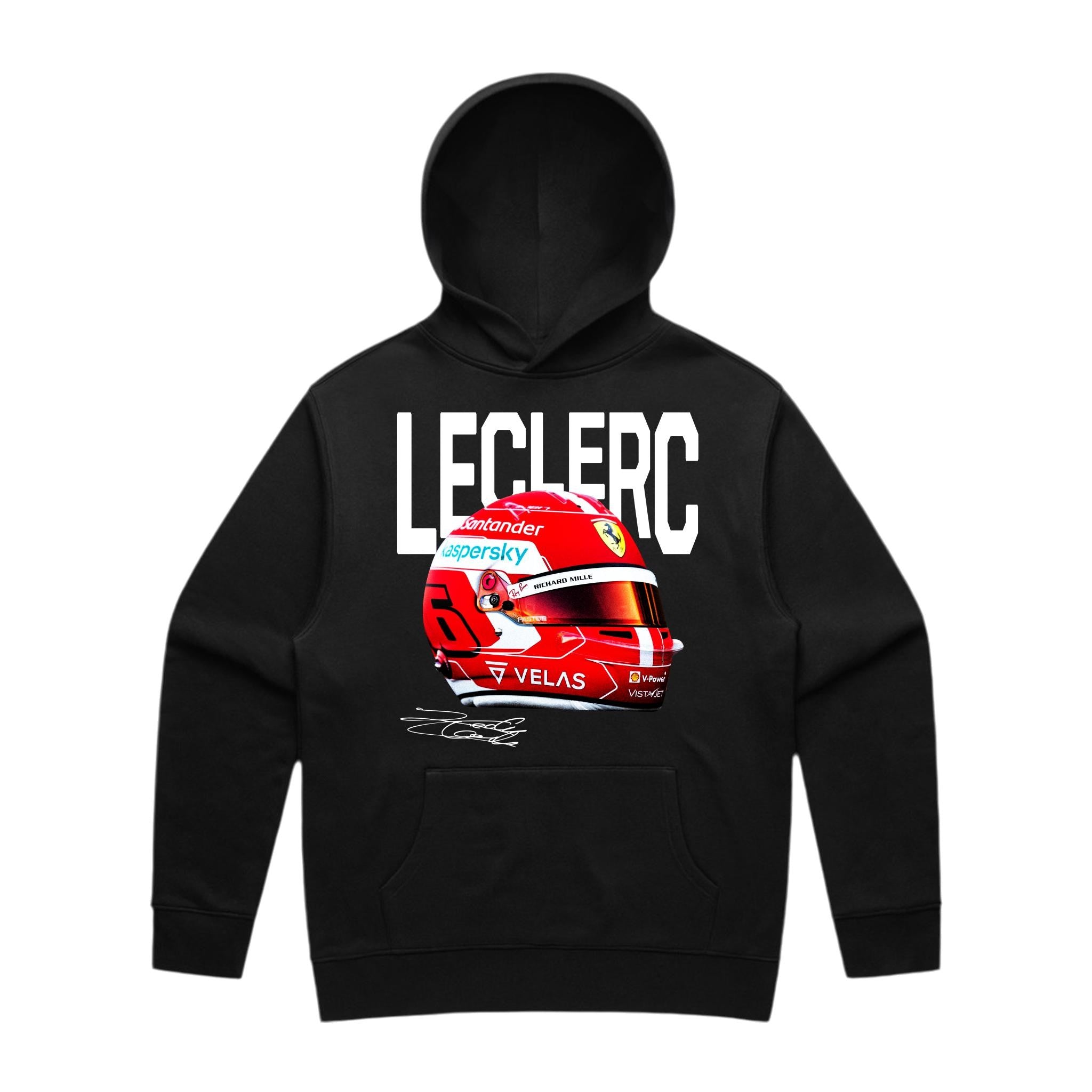 Leclerc Big Helmet Hoodie - Motorsport Merch - F1 Apparel - Clothing