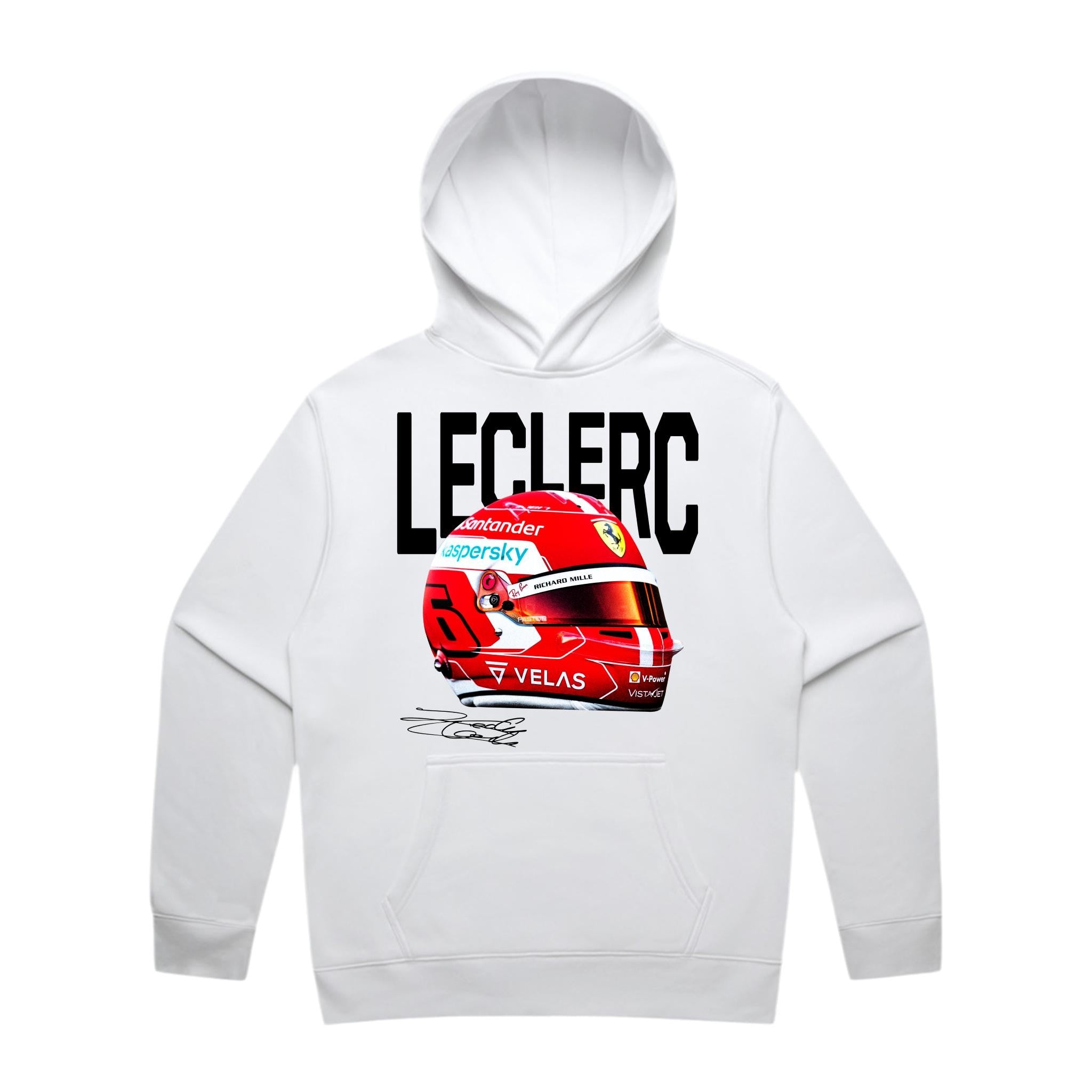 Leclerc Big Helmet Hoodie - Motorsport Merch - F1 Apparel - Clothing