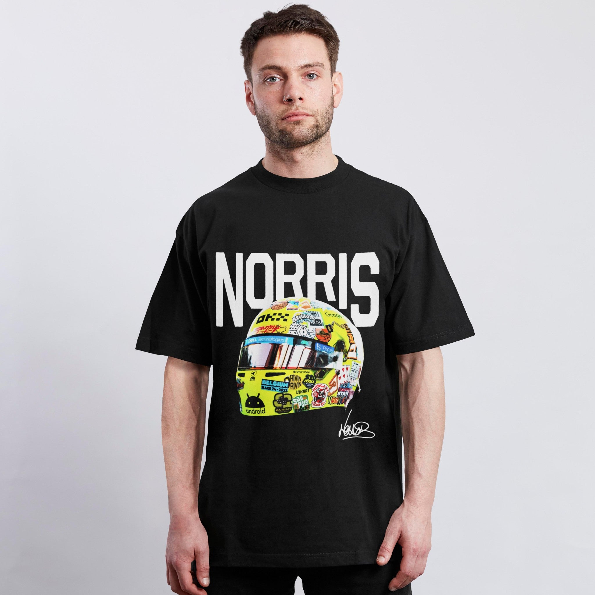 Norris Big Helmet Tee - Motorsport Merch - F1 Apparel - Clothing