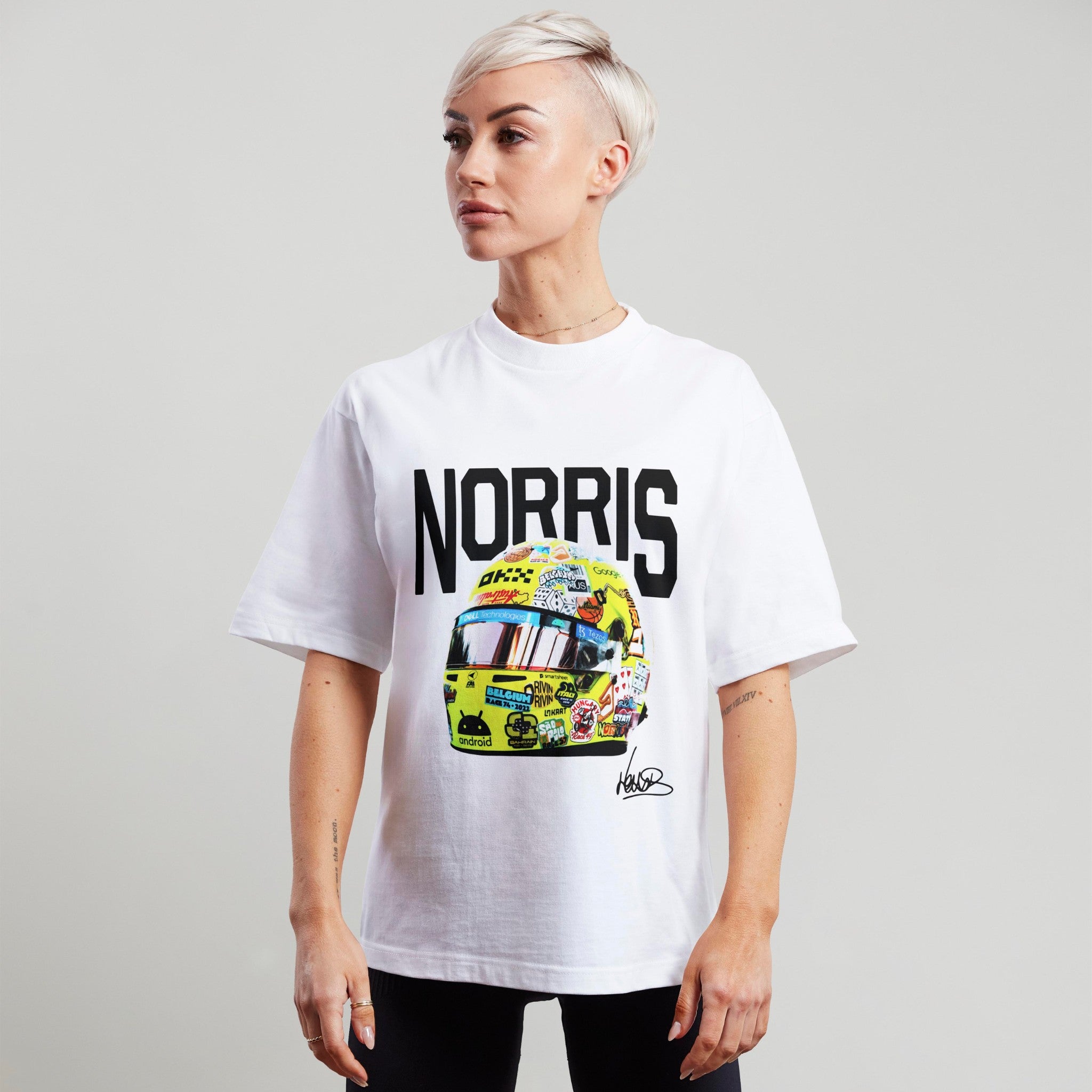 Norris Big Helmet Tee - Motorsport Merch - F1 Apparel - Clothing