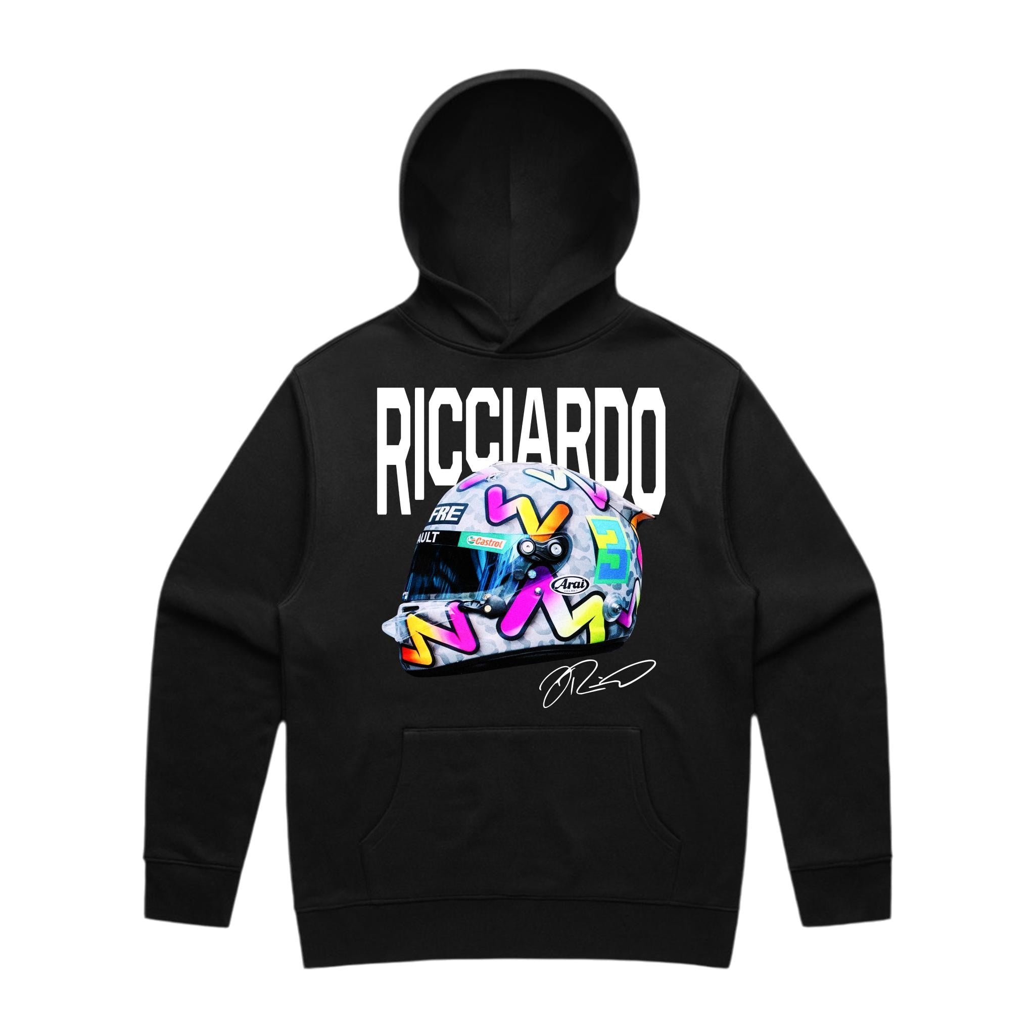 Ricciardo Big Helmet Hoodie - Motorsport Merch - F1 Apparel - Clothing