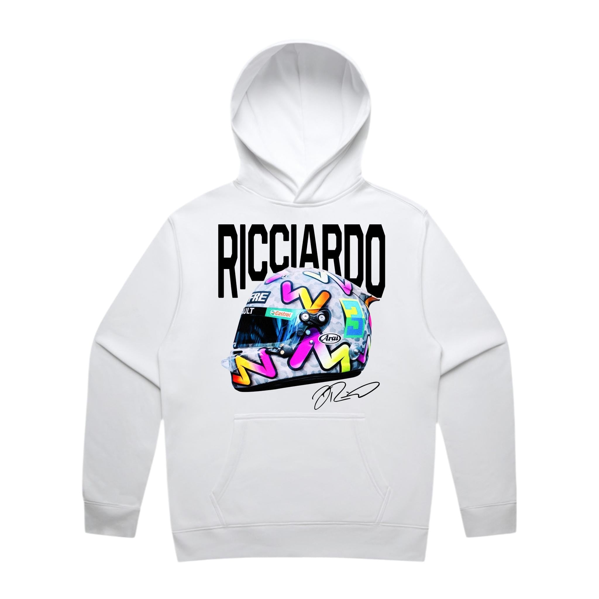 Ricciardo Big Helmet Hoodie - Motorsport Merch - F1 Apparel - Clothing