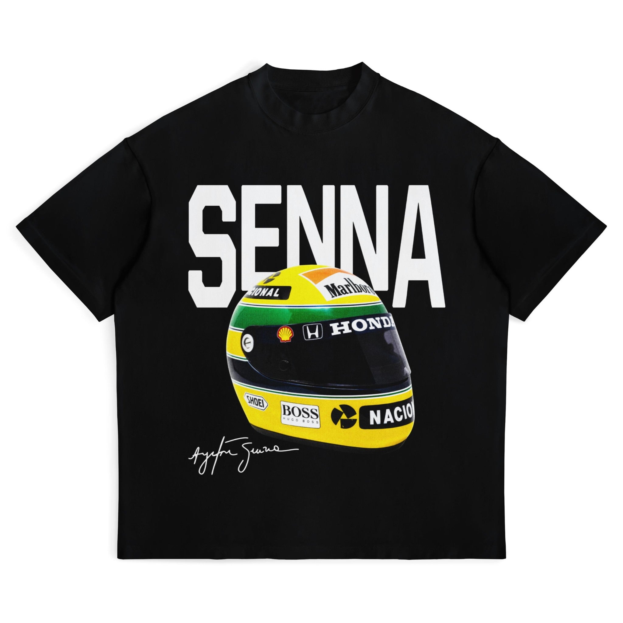 Senna Big Helmet Tee - Motorsport Merch - F1 Apparel - Clothing