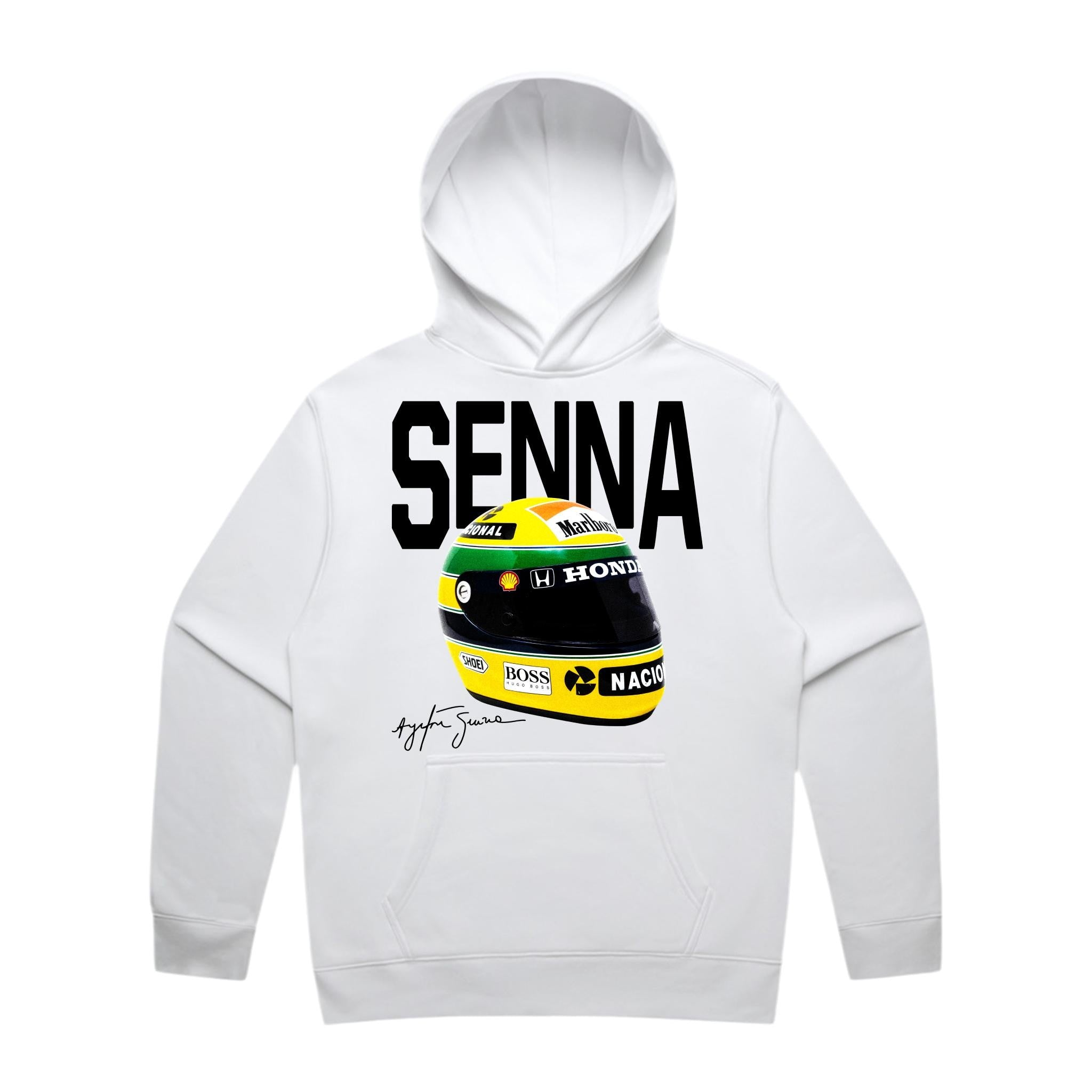 Senna Big Helmet Hoodie - Motorsport Merch - F1 Apparel - Clothing