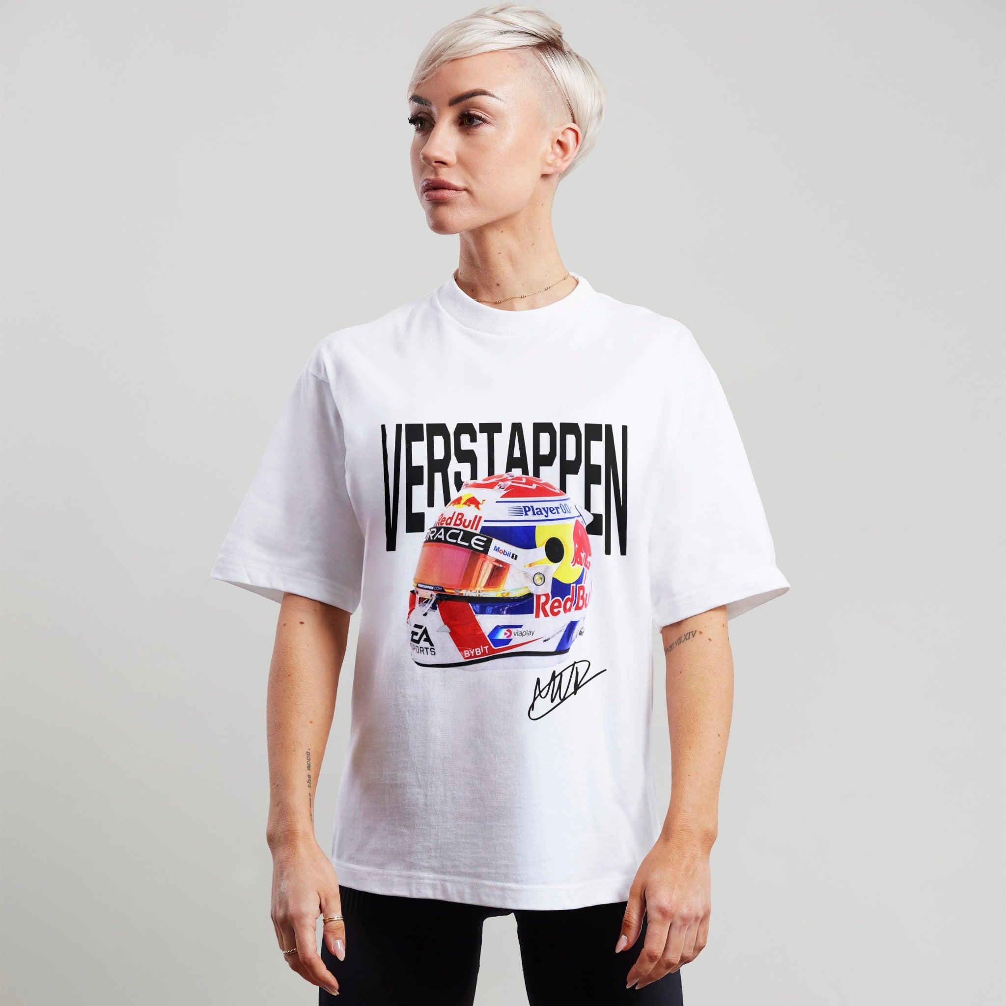 Verstappen Big Helmet Tee - Motorsport Merch - F1 Apparel - Clothing