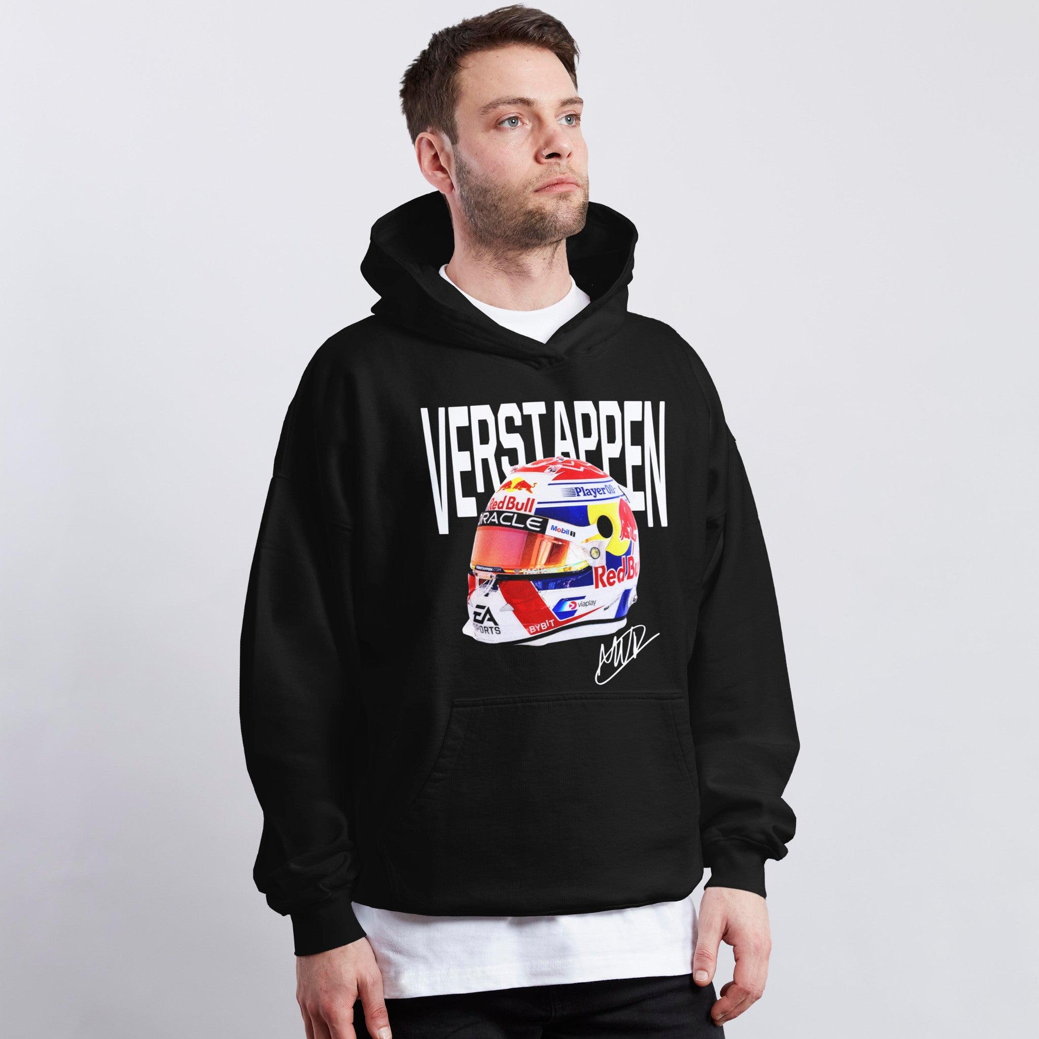 Verstappen Big Helmet Hoodie - Motorsport Merch - F1 Apparel - Clothing