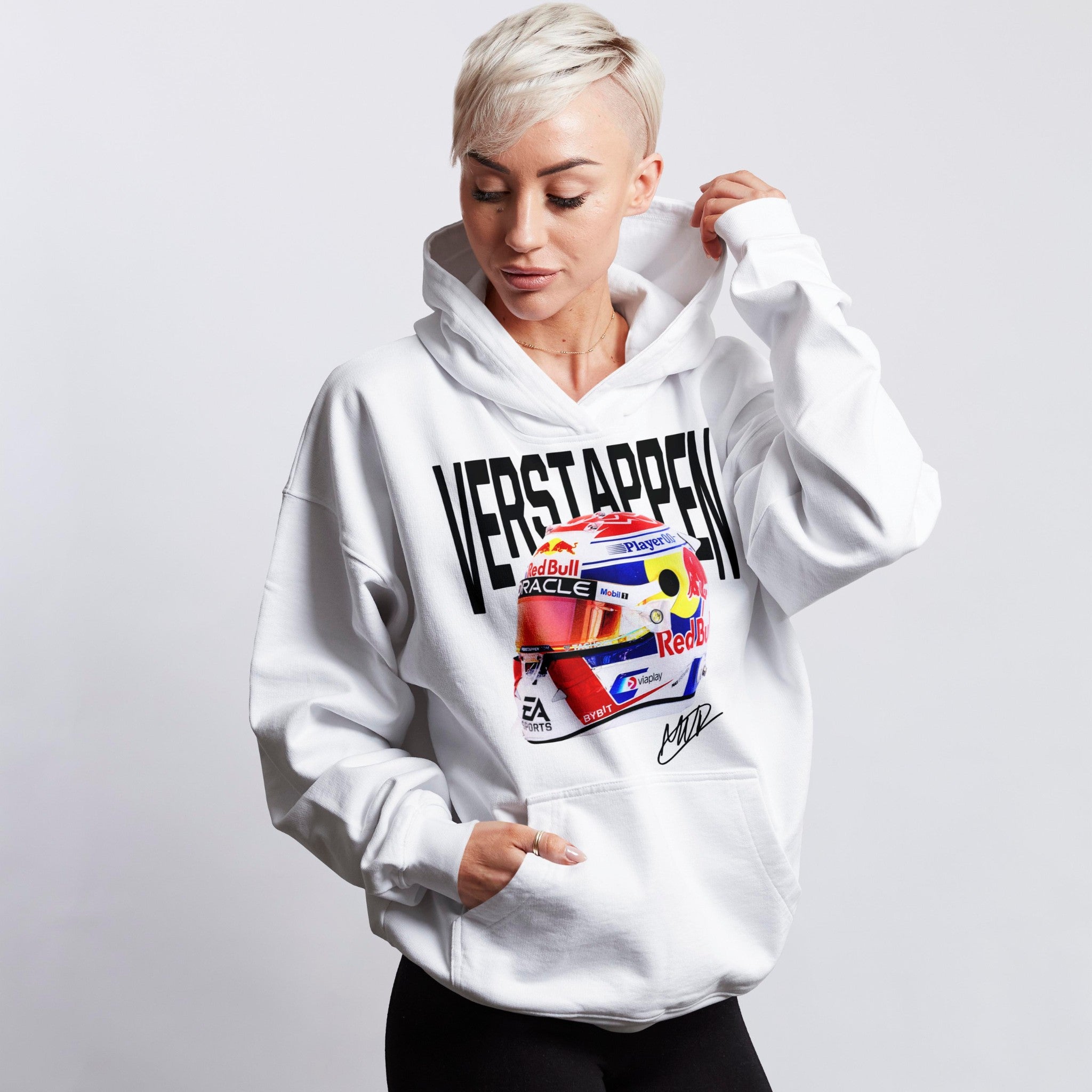 Verstappen Big Helmet Hoodie - Motorsport Merch - F1 Apparel - Clothing