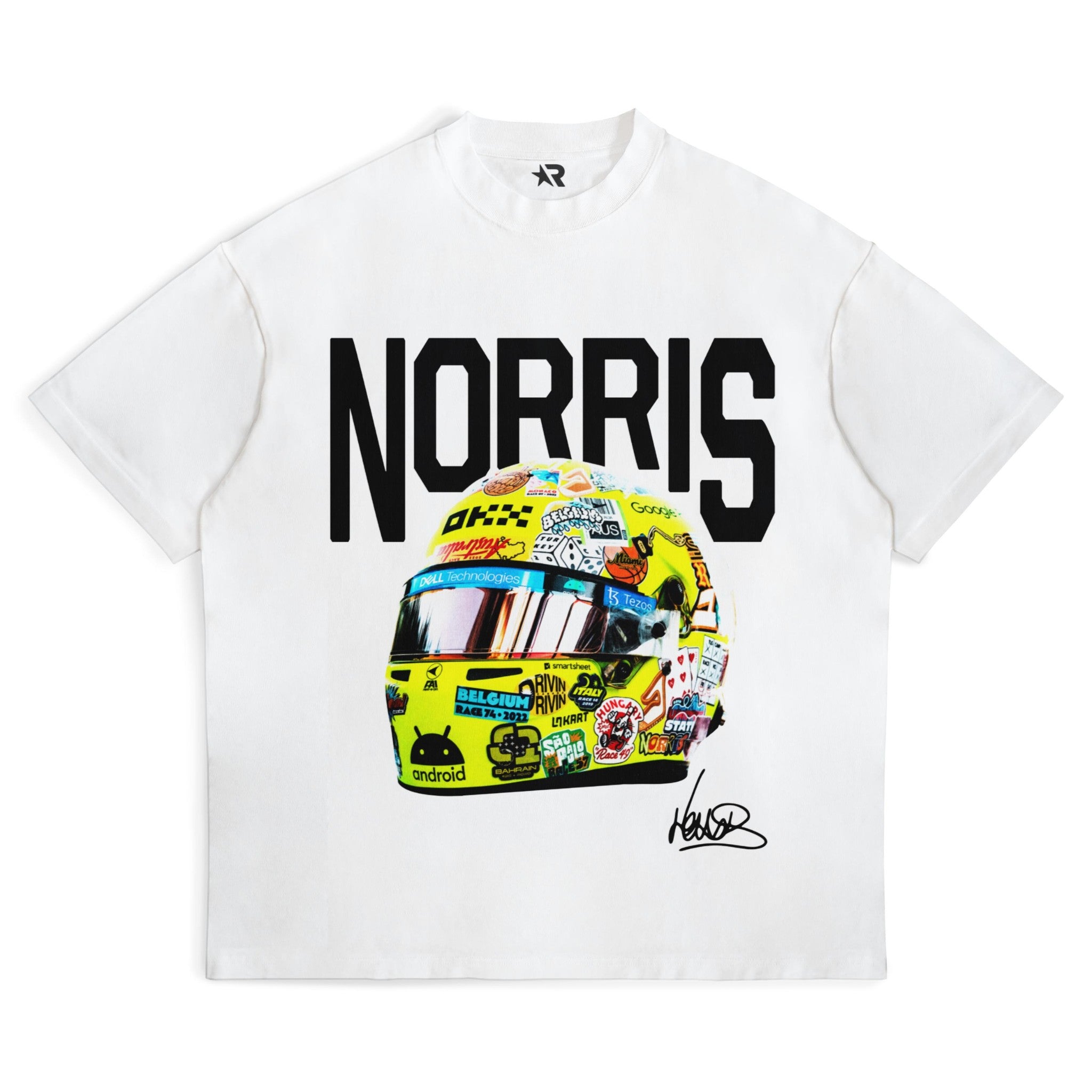 Norris Big Helmet Tee - Motorsport Merch - F1 Apparel - Clothing