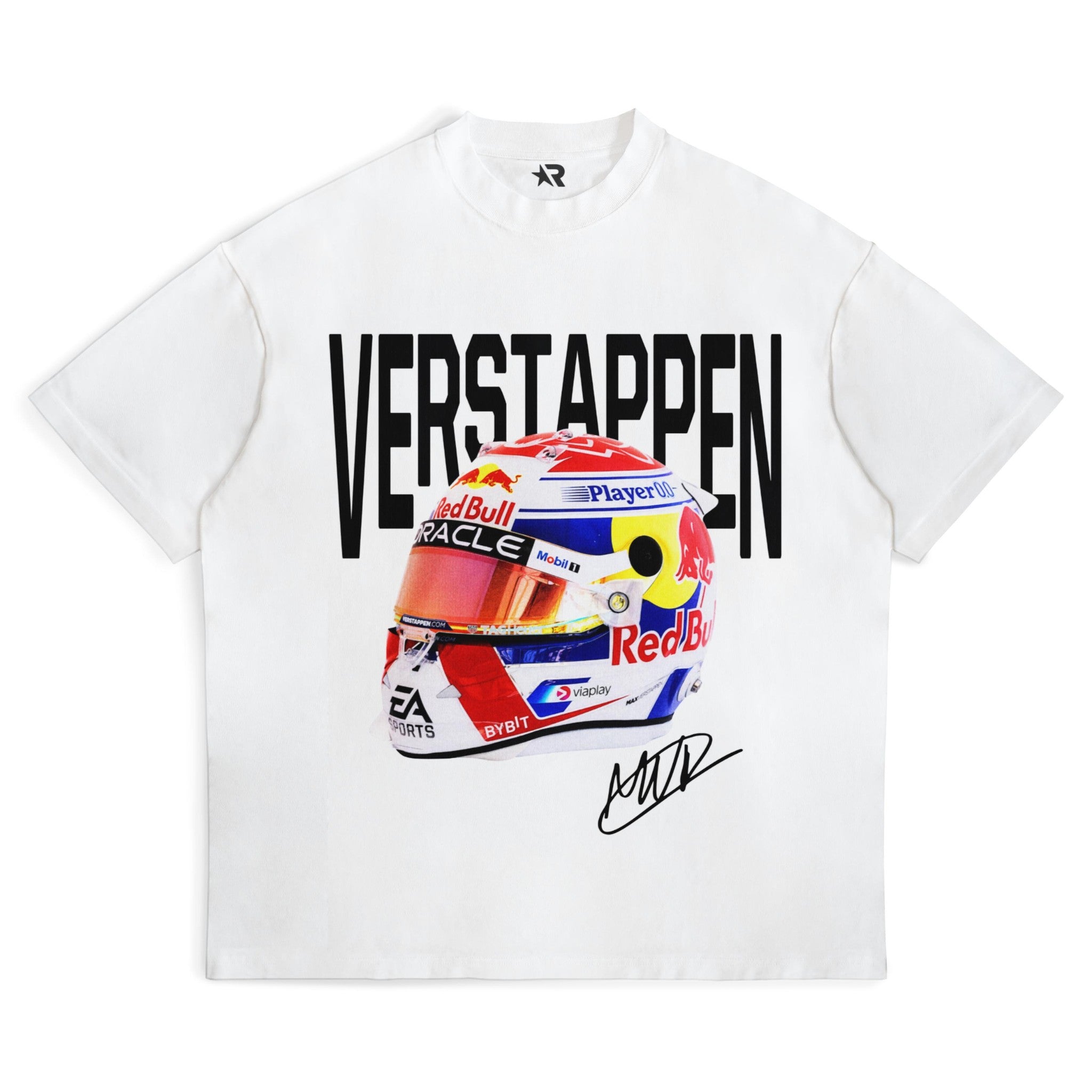 Verstappen Big Helmet Tee - Motorsport Merch - F1 Apparel - Clothing